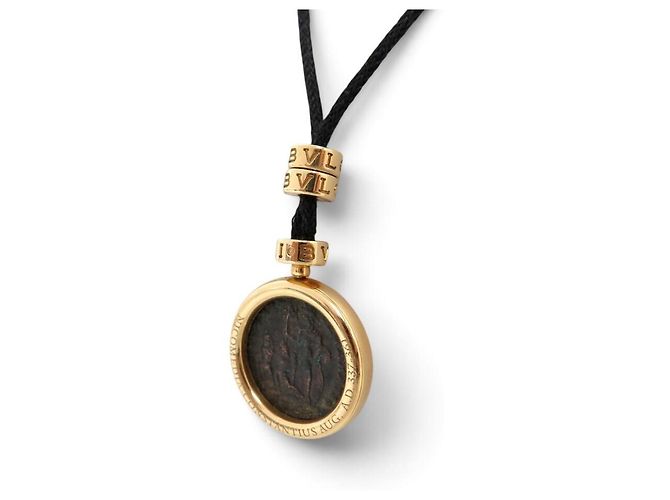 COLLANA BULGARI MONETE MONETA ANTICA IV SECOLO CORDONE IN ORO GIALLO 18K D'oro - vista 3