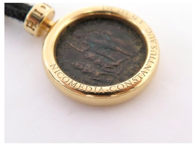 COLLANA BULGARI MONETE MONETA ANTICA IV SECOLO CORDONE IN ORO GIALLO 18K D'oro - vista 5