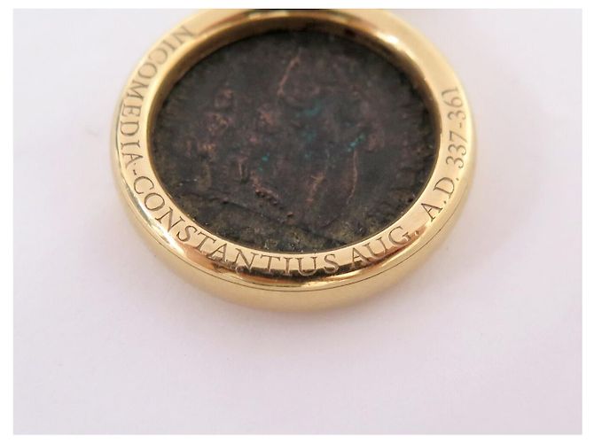 COLLANA BULGARI MONETE MONETA ANTICA IV SECOLO CORDONE IN ORO GIALLO 18K D'oro - vista 6