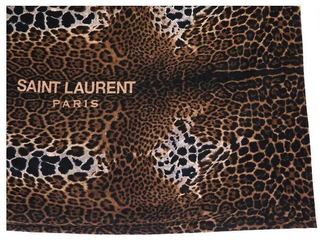 Autre Marque NEW SAINT LAURENT BEACH TOWEL LEOPARD 599947 BEACH TOWEL Brown - view 4