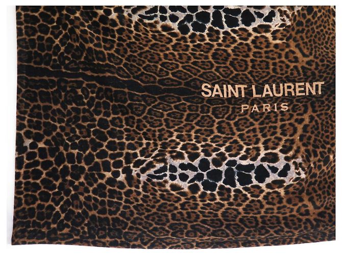 Autre Marque NEW SAINT LAURENT BEACH TOWEL LEOPARD 599947 BEACH TOWEL Brown - view 5