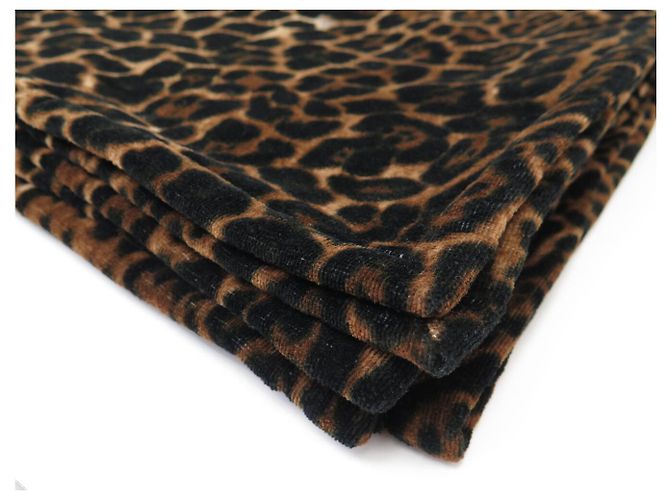 Autre Marque NEW SAINT LAURENT BEACH TOWEL LEOPARD 599947 BEACH TOWEL Brown - view 9