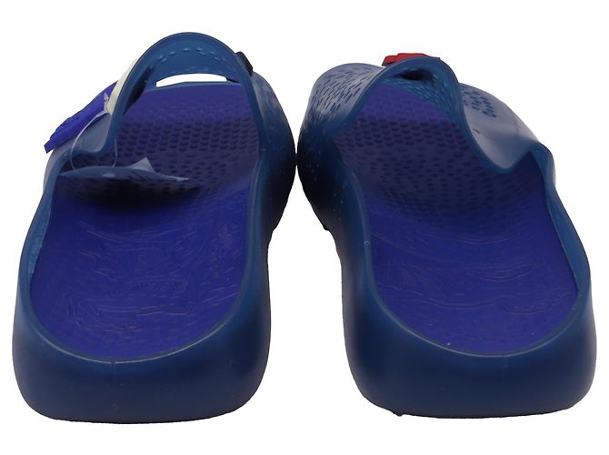 Sandali slide Burberry in gomma blu con ciondolo Stingray - vista 5