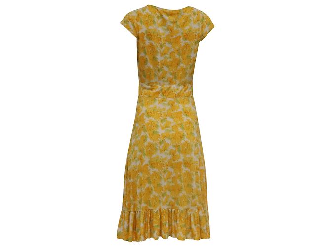 Abito midi estivo Diane von Furstenberg in seta multicolore Stampa python - vista 4