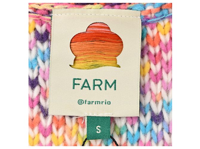 Farm Rio Longline Cardigan aus multicolorigem Acryl Mehrfarben - Ansicht 4