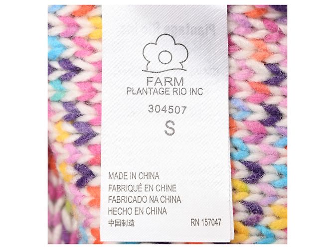 Farm Rio Longline Cardigan aus multicolorigem Acryl Mehrfarben - Ansicht 5