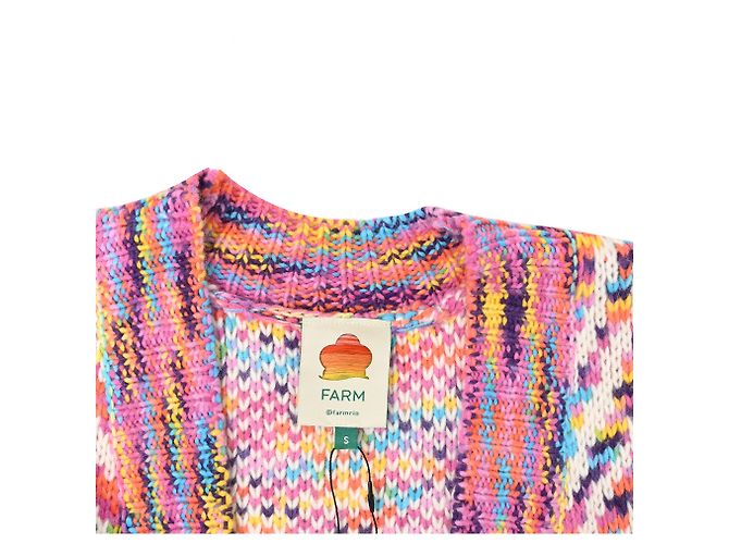 Farm Rio Longline Cardigan aus multicolorigem Acryl Mehrfarben - Ansicht 8