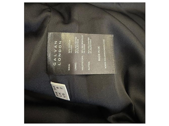 Autre Marque Blazer de tweed cruzado Galvan London en algodón gris - vista 6