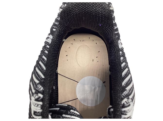 Baskets Box en maille Check de Burberry en polyester noir et blanc - vue 9