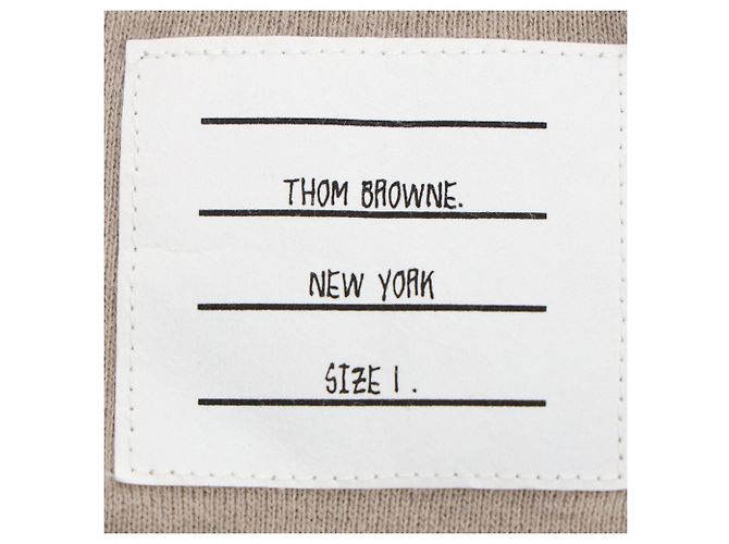 Pantaloncini classici Thom Browne 4-Bar in cotone beige - vista 10