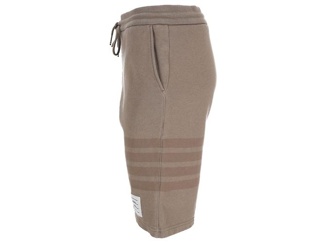 Pantaloncini classici Thom Browne 4-Bar in cotone beige - vista 2