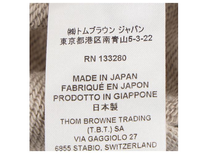 Pantaloncini classici Thom Browne 4-Bar in cotone beige - vista 6