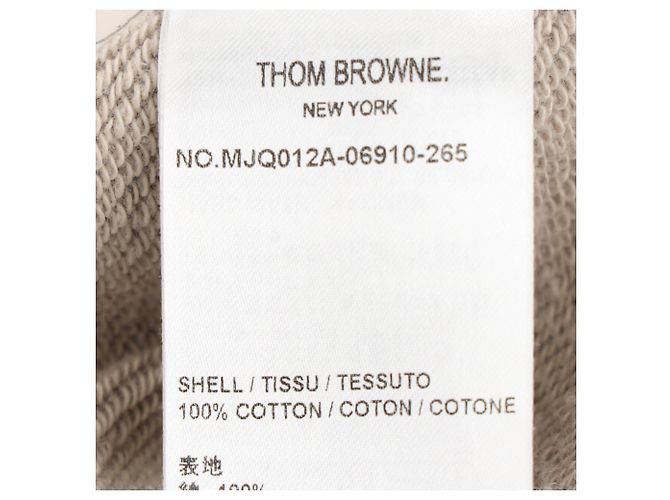 Pantaloncini classici Thom Browne 4-Bar in cotone beige - vista 7