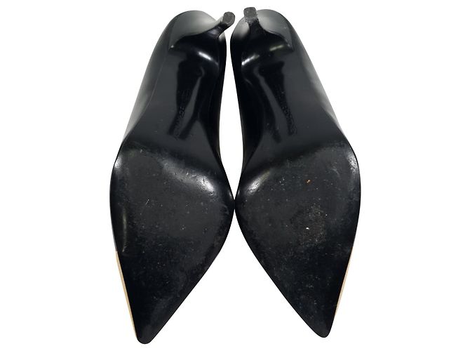 Stella Mc Cartney Stella Mccartney Pumps mit spitzer Kappe aus schwarzem Leder - Ansicht 7