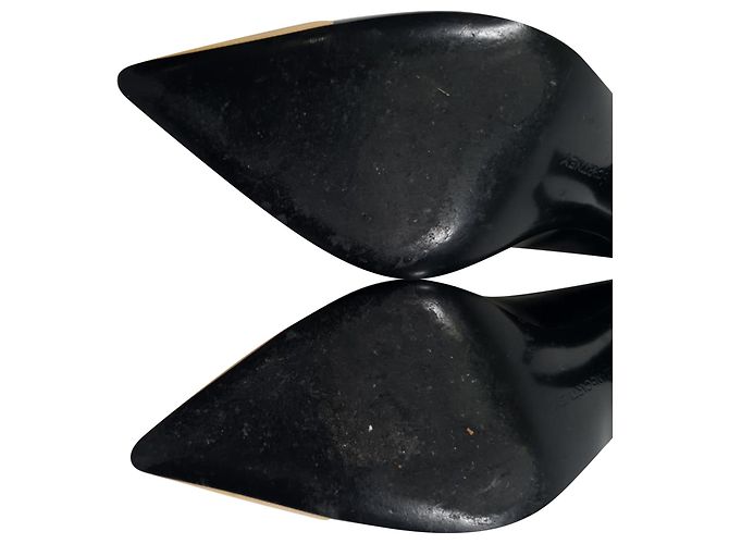 Stella Mc Cartney Stella Mccartney Pumps mit spitzer Kappe aus schwarzem Leder - Ansicht 8