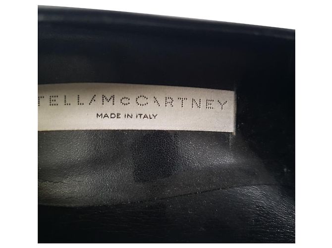 Stella Mc Cartney Stella Mccartney Pumps mit spitzer Kappe aus schwarzem Leder - Ansicht 9