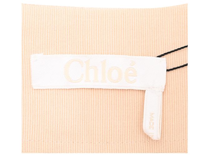 Calças Wide-Leg com Camadas Chloé em viscose creme Branco Cru - vista 4
