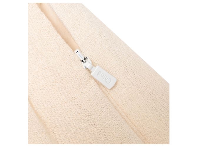 Calças Wide-Leg com Camadas Chloé em viscose creme Branco Cru - vista 8