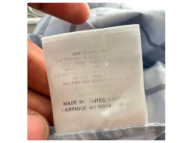 Autre Marque Abito camicia midi a quadri Rubie Emilia Wickstead in cotone blu - vista 8