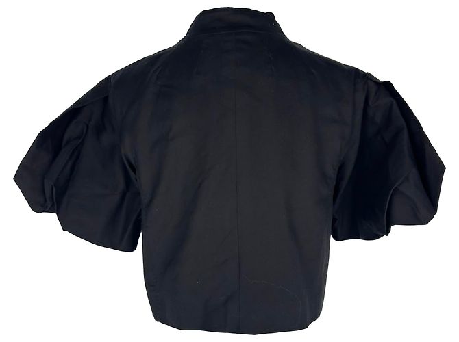 Blusa Moschino Cheap and Chic de manga abullonada en algodón negro - vista 3