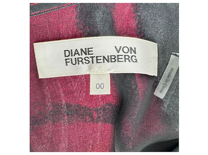 Vestido maxi de satén estampado Walker de Diane von Furstenberg en rayón rojo Roja - vista 4