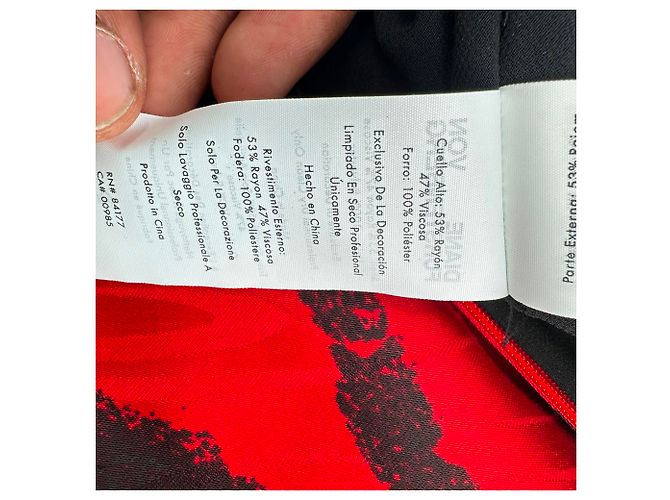 Vestido maxi de satén estampado Walker de Diane von Furstenberg en rayón rojo Roja - vista 6