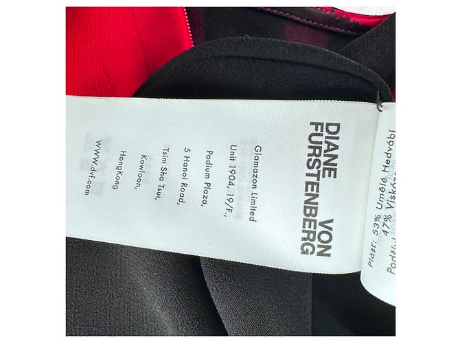 Vestido maxi de satén estampado Walker de Diane von Furstenberg en rayón rojo Roja - vista 7