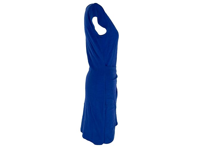 Vestido corto efecto cruzado Lauren Ralph Lauren en algodón azul - vista 2
