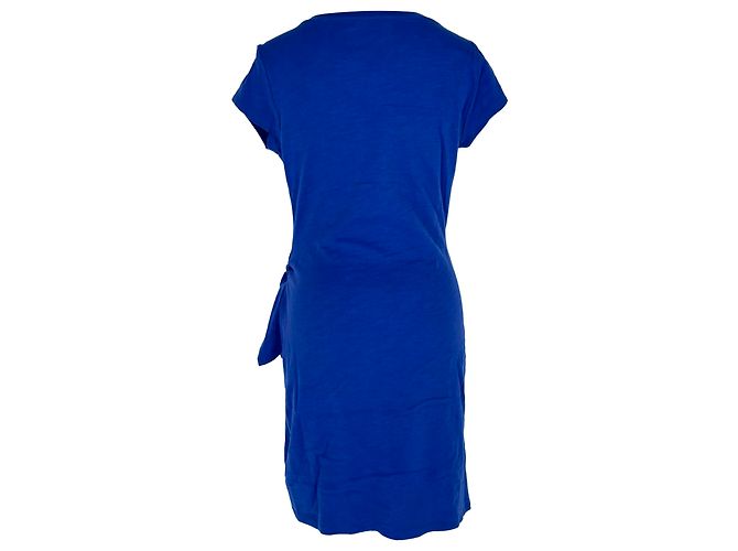 Vestido corto efecto cruzado Lauren Ralph Lauren en algodón azul - vista 3