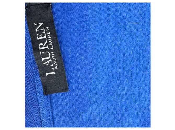 Vestido corto efecto cruzado Lauren Ralph Lauren en algodón azul - vista 4