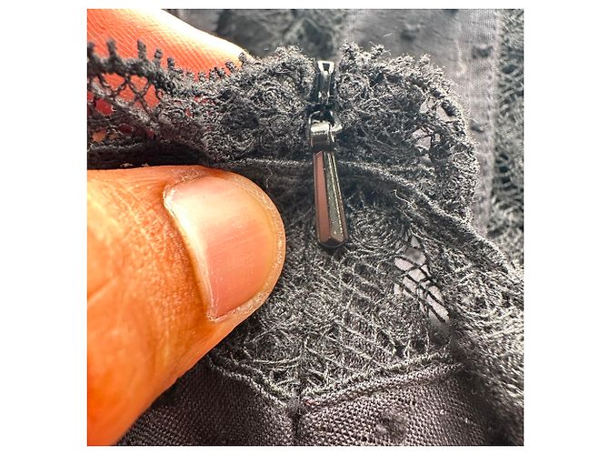Vestido midi Zimmermann de renda com mangas curtas em algodão preto - vista 4