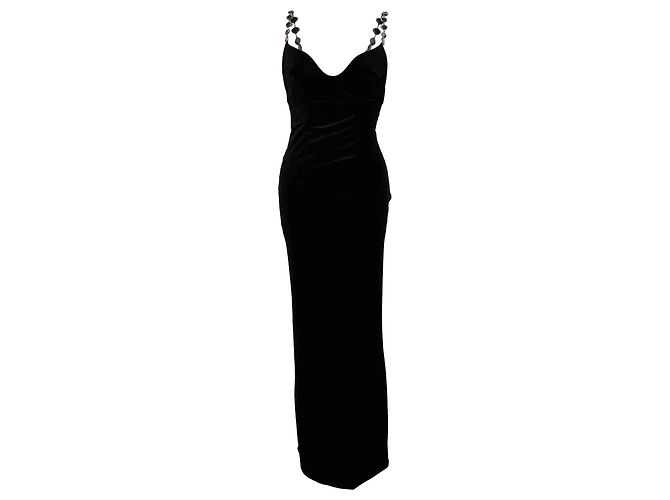 Autre Marque Vestido Maxi Galvan London Avedon Globe em poliéster preto - vista 4