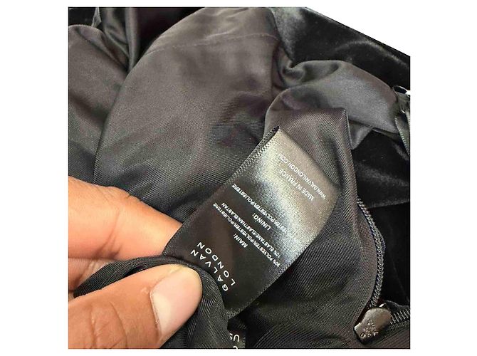 Autre Marque Vestido Maxi Galvan London Avedon Globe em poliéster preto - vista 5