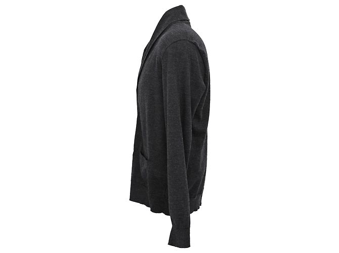 Ralph Lauren Cardigan mit Schalkragen aus schwarzer Wolle - Ansicht 2