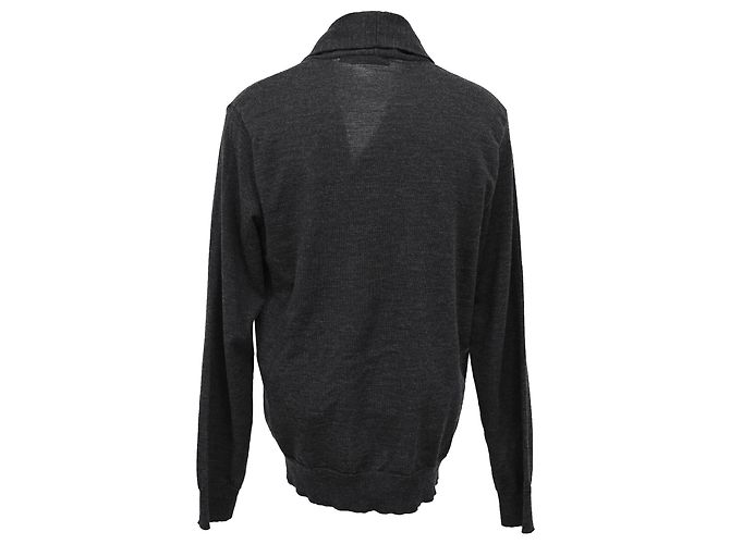 Ralph Lauren Cardigan mit Schalkragen aus schwarzer Wolle - Ansicht 3