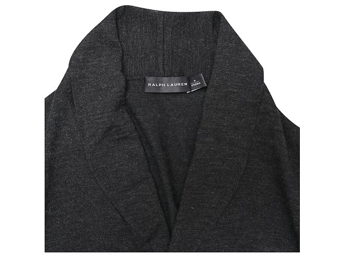 Ralph Lauren Cardigan mit Schalkragen aus schwarzer Wolle - Ansicht 4