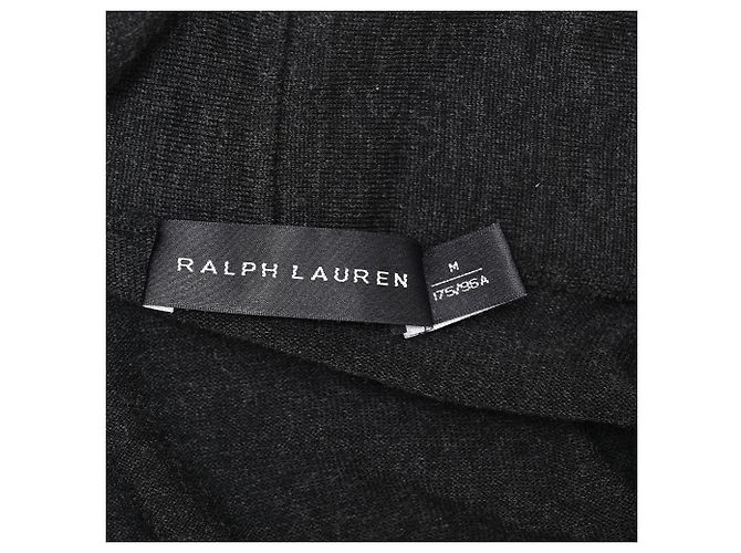 Ralph Lauren Cardigan mit Schalkragen aus schwarzer Wolle - Ansicht 5