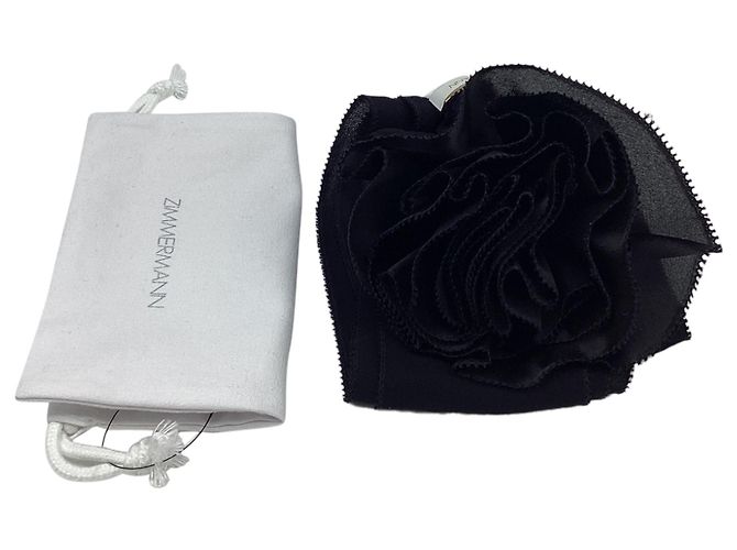 Lenço Floral Zimmermann em viscose preta Preto - vista 5