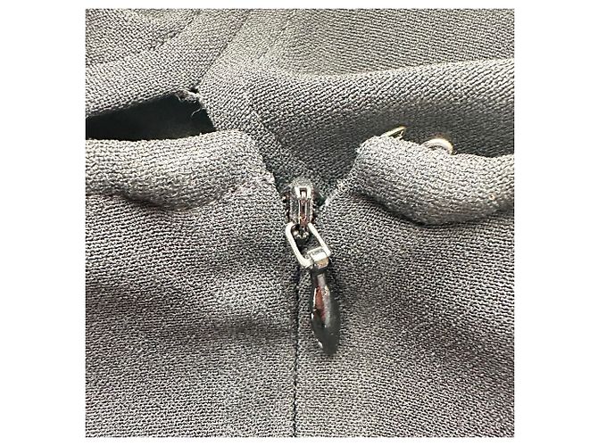 Victoria Beckham gerafftes Midikleid aus schwarzer Viskose - Ansicht 3