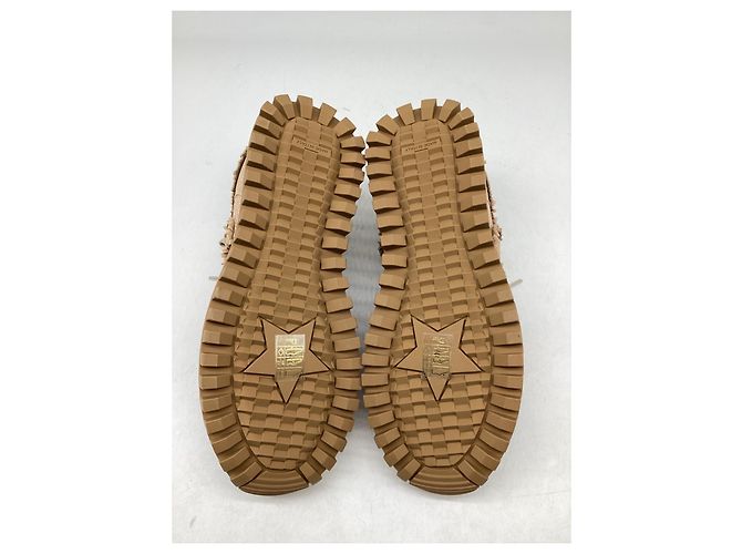 Autre Marque Baskets Dior C'est Fringe en daim beige Imprimé python - vue 11