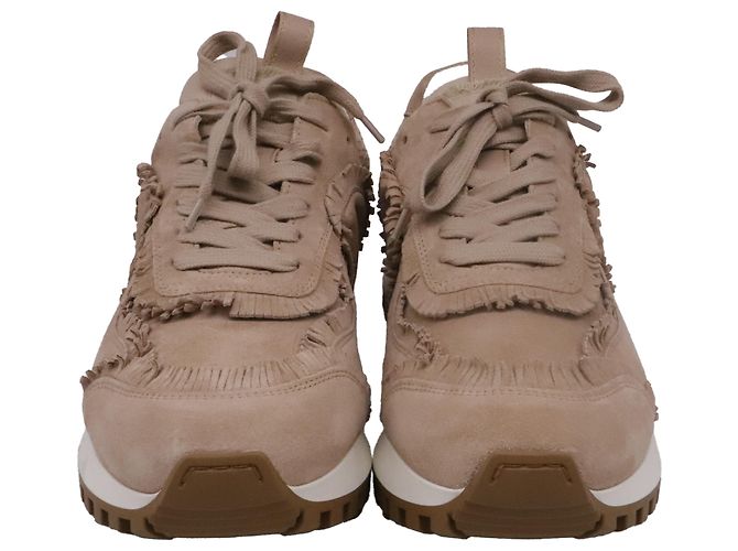 Autre Marque Baskets Dior C'est Fringe en daim beige Imprimé python - vue 2