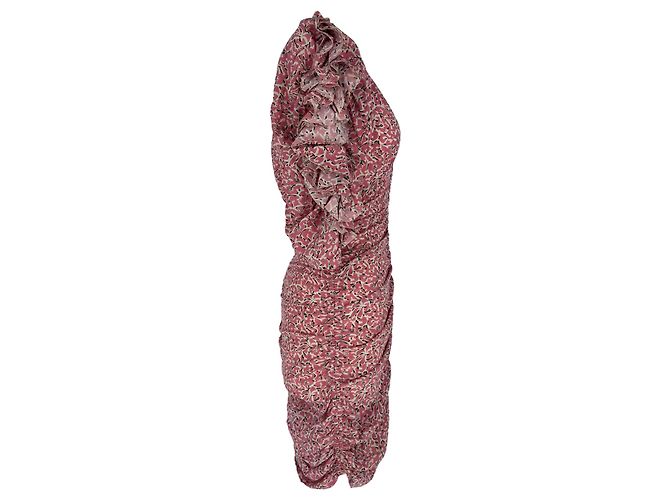 Mini abito Andor Isabel Marant in seta rosa - vista 2