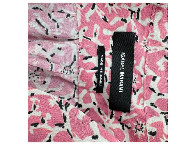 Mini abito Andor Isabel Marant in seta rosa - vista 4