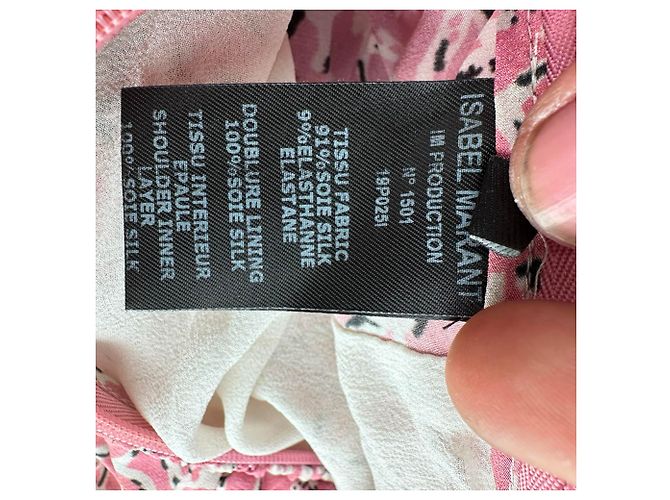 Mini abito Andor Isabel Marant in seta rosa - vista 6
