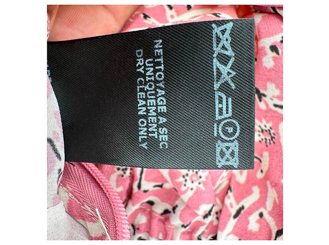 Mini abito Andor Isabel Marant in seta rosa - vista 7