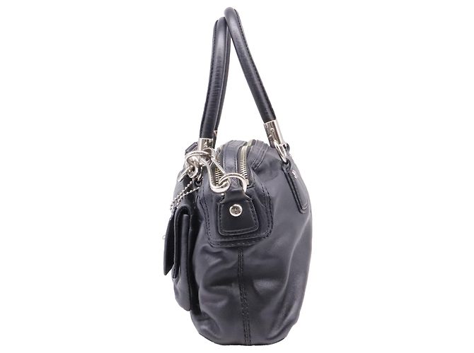 Borsa Satchel Coach Kristen con doppia zip in pelle nera Nero - vista 3