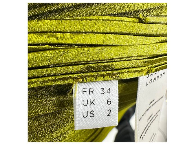 Autre Marque Blazer plissettato Galvan Nuage in poliestere verde - vista 5