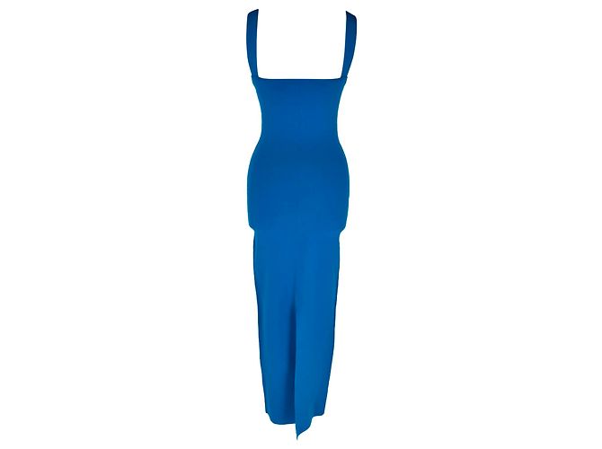 Autre Marque Abito midi Kali Cutout Galvan London in viscosa blu - vista 3