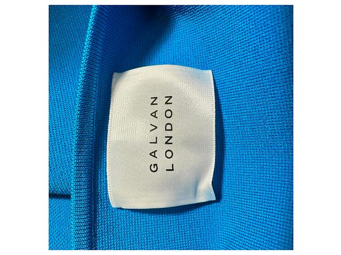 Autre Marque Abito midi Kali Cutout Galvan London in viscosa blu - vista 4