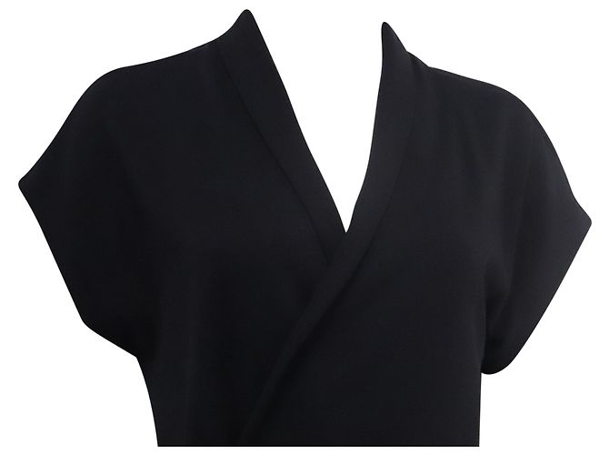 Max Mara Vestido Midi com decote em V MaxMara Leisure em algodão azul marinho - vista 2